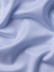 Charles Tyrwhitt Blue Non-Iron Greenwich Weave Cutaway Shirt - Image 7 of 7