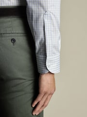 Charles Tyrwhitt Natural Non-Iron Pinpoint Oxford Check Shirt - Image 3 of 6