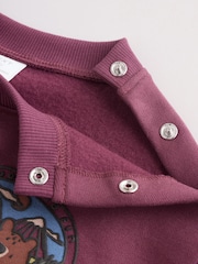 Burgundy Red Bear Baby Sweatshirt and Joggers Set (0mths-2yrs) - Image 10 of 16
