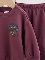 Burgundy Red Bear Baby Sweatshirt and Joggers Set (0mths-2yrs) - Image 7 of 16