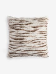 50 x 50 Tiger Print Faux Fur Cushion - Bild 3 von 4