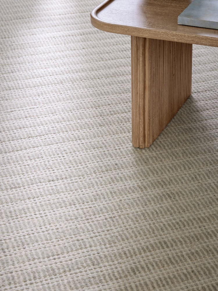 Natural Stripe Florence Border Wool Rug - Image 2 of 6 Natural Stripe Florence Border Wool Rug - Image 2 of 6