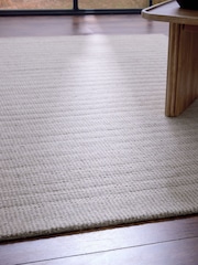 Natural Stripe Florence Border Wool Rug - Image 3 of 6