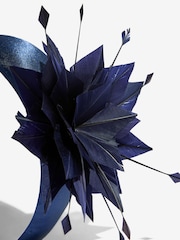 Friends Like These Navy 3D Floral Padded Fascinator Headband - Image 5 of 6