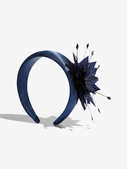 Friends Like These Navy 3D Floral Padded Fascinator Headband - Image 6 of 6