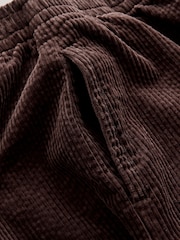 Chocolate Brown Barrel Leg Soft Cord Trousers - Image 7 of 7