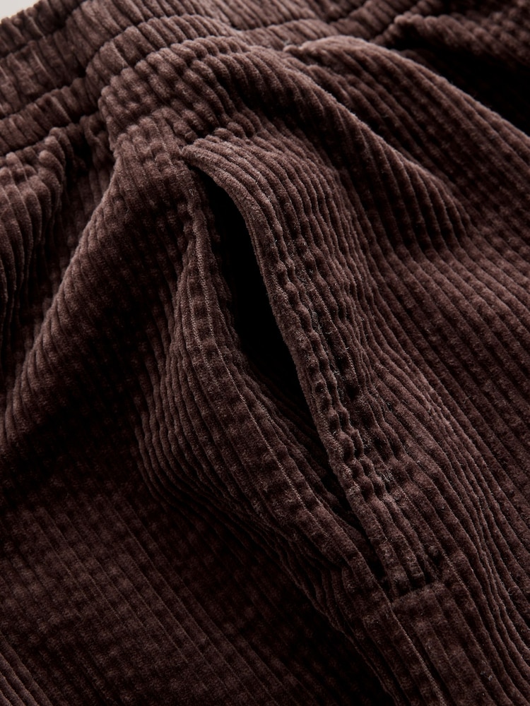 Chocolate Brown Barrel Leg Soft Cord Trousers - Image 7 of 7 Chocolate Brown Barrel Leg Soft Cord Trousers - Image 7 of 7
