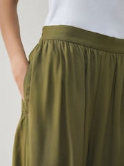 Marron chocolat/vert kaki - Lot de 2 pantalons ballon avec lin - Image 5 de 10