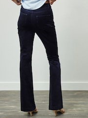 Navy Blue Super Soft Corduroy Bootcut Trousers - Image 3 of 7