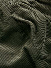 Khaki Green Wide Leg Soft Cord Trousers - Image 7 of 8