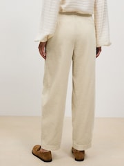Ecru Barrel Leg Soft Cord Trousers - Image 4 of 8