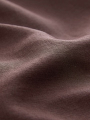 Black/Chocolate Brown Barrel Leg Linen Cotton Blend Trousers 2 Pack - Image 10 of 10