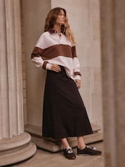 Chocolate Brown Cord Maxi Skirt - Image 1 of 7