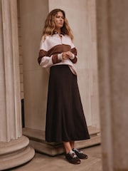 Chocolate Brown Cord Maxi Skirt - Image 3 of 7