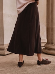 Chocolate Brown Cord Maxi Skirt - Image 4 of 7