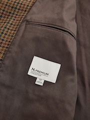 Brown N. Premium Dogtooth Chore Jacket with Wool - Image 12 of 13
