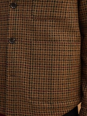 Brown N. Premium Dogtooth Chore Jacket with Wool - Image 7 of 13