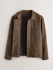 Brown N. Premium Dogtooth Chore Jacket with Wool - Image 9 of 13