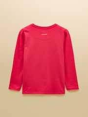 Joules Girls' Ava Pink Applique Long Sleeve Top - Image 2 of 5