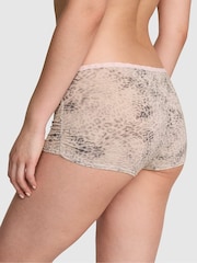 Victoria's Secret Pink Natural Leopard Brown Boyshort Cotton Knickers - Image 2 of 2