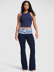 Victoria's Secret PINK Noir Navy Blue Foldover Leggings - Image 1 of 2