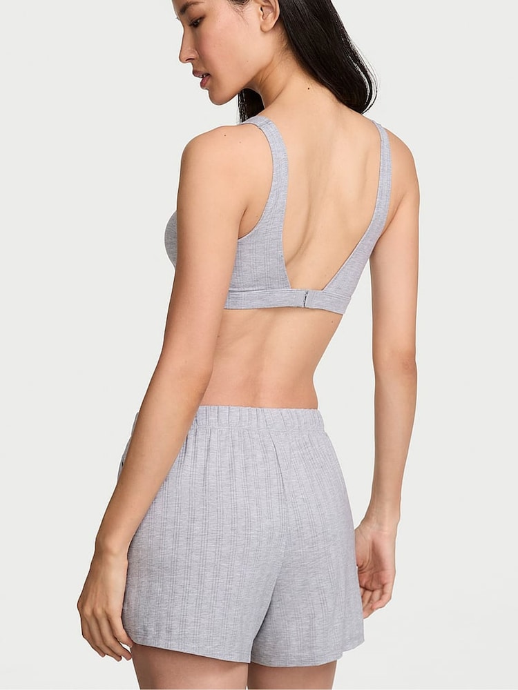 Victoria's Secret Medium Heather Grey Modal Ultra Fine Shorts - Image 2 of 2 Victoria's Secret Medium Heather Grey Modal Ultra Fine Shorts - Image 2 of 2