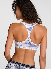 Victoria's Secret Pink Noir Navy Blue Toile Cotton Racerback Bralette - Image 2 of 2