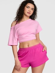 Victoria's Secret Pink Violet Purple Stripes Jersey Short Pyjama Bottoms - Image 1 of 2