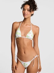 Victoria's Secret Pink Limesicle Green Toile Print Reversible Bikini Top - Image 1 of 2