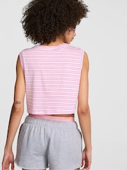 Victoria's Secret Pink Coconut Pink Stripes Jersey Pyjama Top - Image 2 of 2