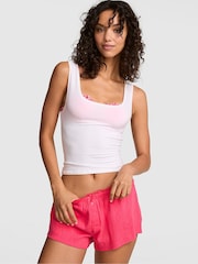 Victoria's Secret Pink Candy Pink Pointelle Short Pyjama Bottoms - Image 1 of 2
