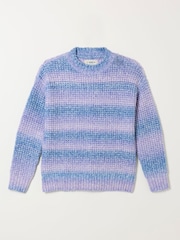 Lilac Purple Carolina Knitted Ombre Textured Crew Neck Jumper - Image 5 of 5