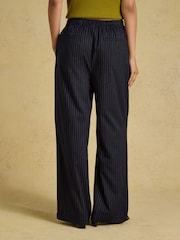 Joules Navy Stripe Pinstriped Pull On Trouser - Image 2 of 6