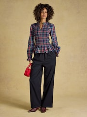 Joules Navy Stripe Pinstriped Pull On Trouser - Image 3 of 6