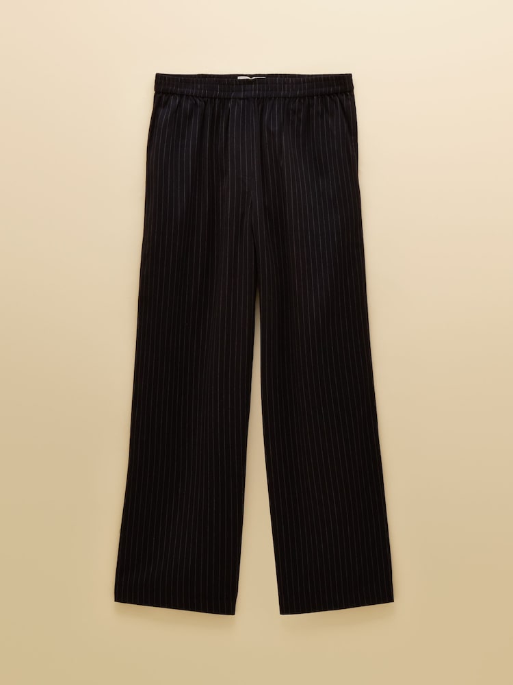 Joules Navy Stripe Pinstriped Pull On Trouser - Image 6 of 6 Joules Navy Stripe Pinstriped Pull On Trouser - Image 6 of 6