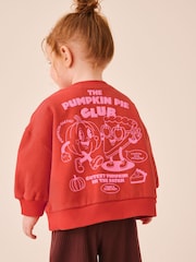 Orange Pumpkin Pie Club Crew Neck Sweatshirt (3mths-7yrs) - Image 1 of 8