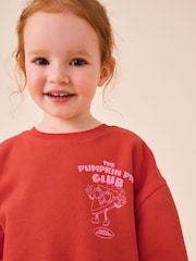 Orange Pumpkin Pie Club Crew Neck Sweatshirt (3mths-7yrs) - Image 4 of 8