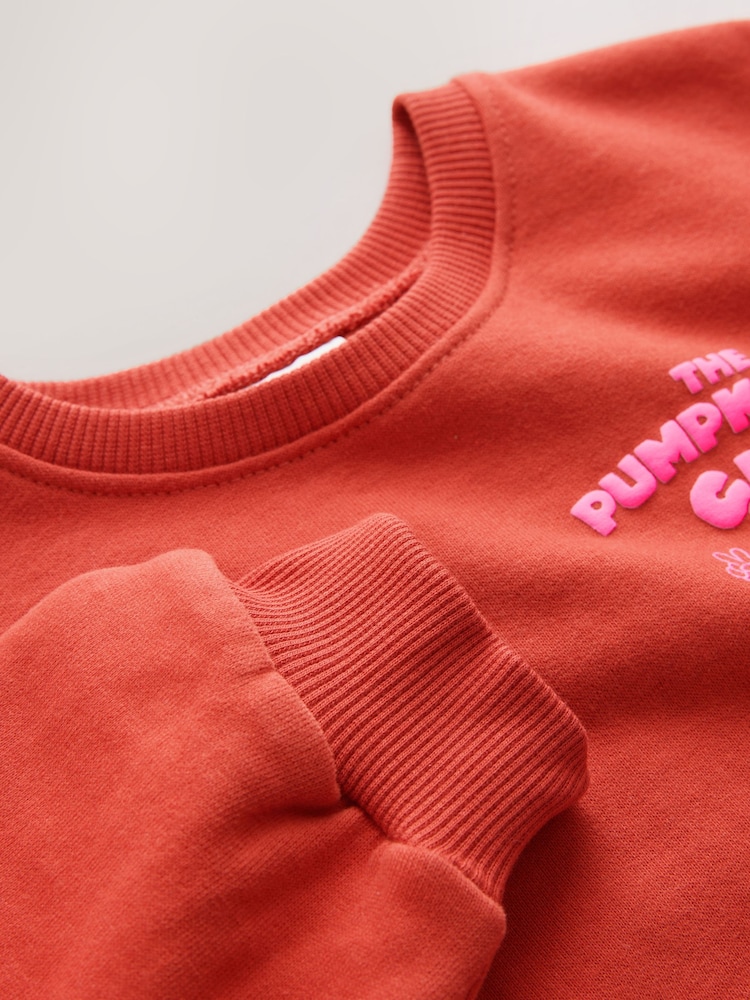 Orange Pumpkin Pie Club Crew Neck Sweatshirt (3mths-7yrs) - Image 8 of 8 Orange Pumpkin Pie Club Crew Neck Sweatshirt (3mths-7yrs) - Image 8 of 8