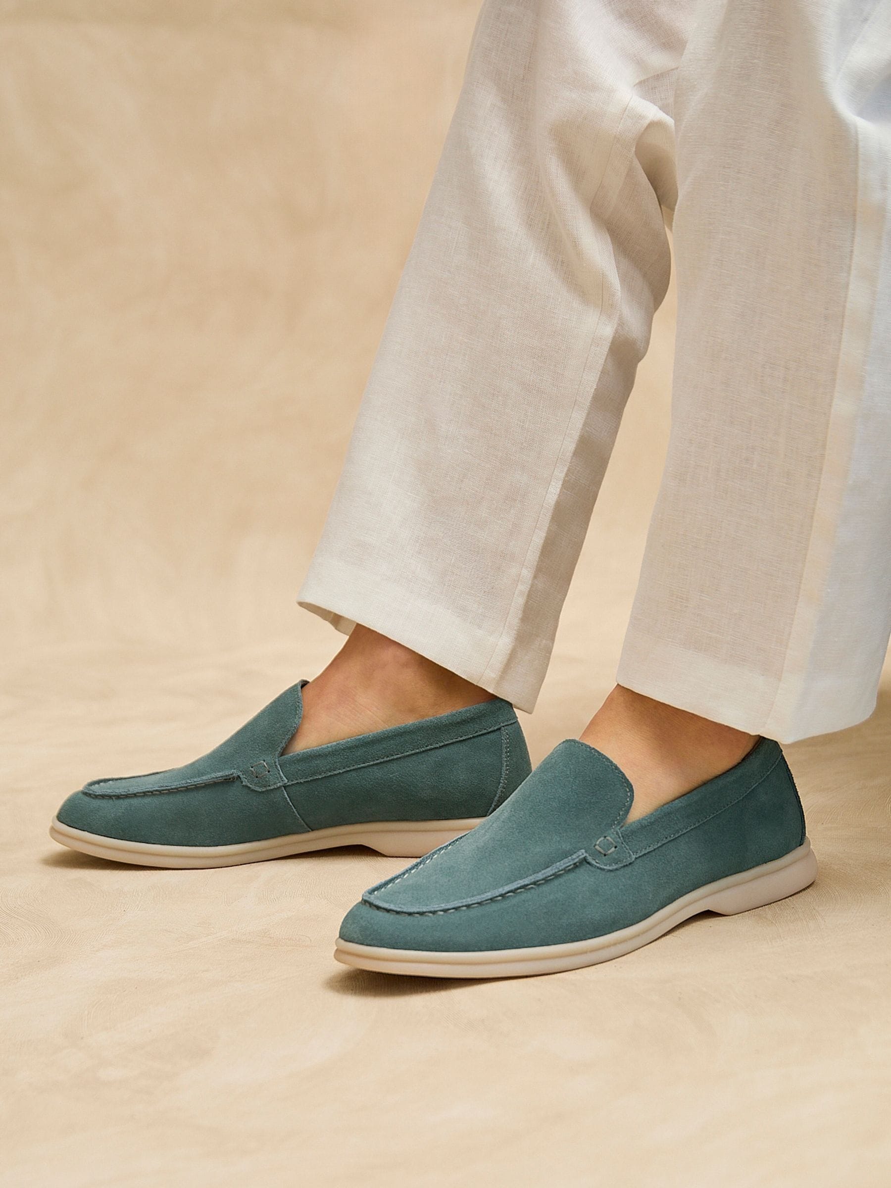 Buy Linzi Light Blue Rino Summer Loafers from Next USA