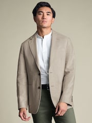 Charles Tyrwhitt Natural Linen Cotton Jacket - Image 2 of 3