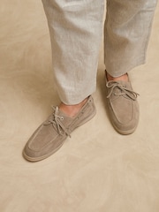 Linzi Natural Gianni Boat Shoes - Image 1 of 6
