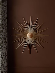 Gold Textured Metal Starburst Wall Art - Image 1 of 4