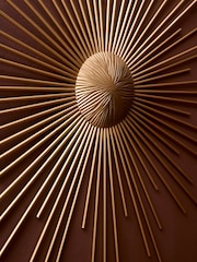 Gold Textured Metal Starburst Wall Art - Image 2 of 4