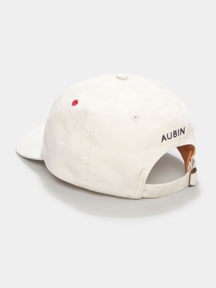 Aubin Arnside Washed Twill White Cap - Image 2 of 3