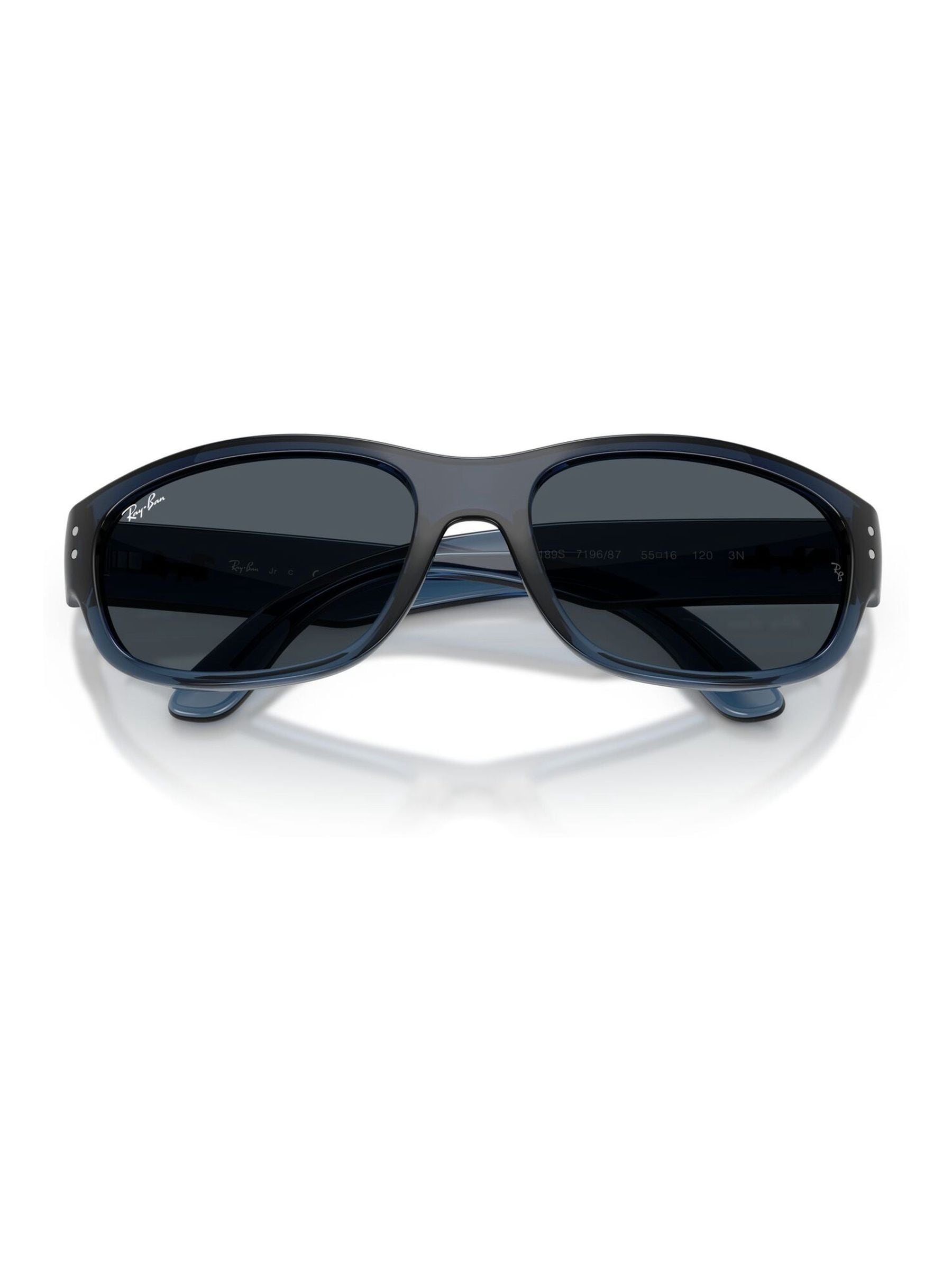 Ray-Ban Sunglasses Kids Balorama Kids Bio-Based - Transparent Blue Frame Grey Lenses 55-16, RB9189S - Image 4