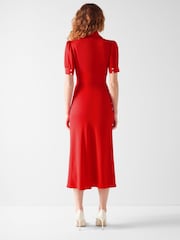 LK Bennett Red Emma Scallop Collar Tea Dress - Image 3 of 3