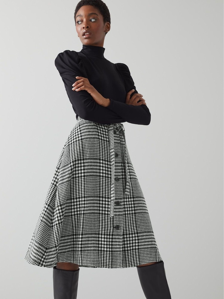 LK Bennett Blue Katie Navy Multi Hearts And Card Shirt Dress - Image 1 of 4