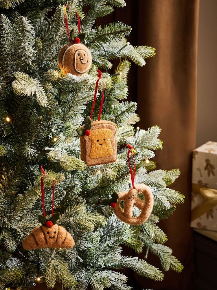 Set of 4 Bakery Felt Christmas Baubles - Image 1 of 4