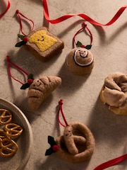 Set of 4 Bakery Felt Christmas Baubles - Image 3 of 4