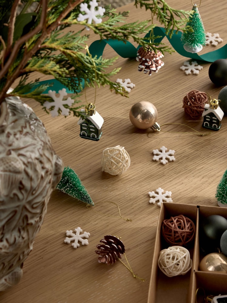 Green Mixed Christmas Bauble Pack - Image 1 of 4